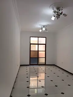 Studio for yearly rent in Al Rawda 3 Khartoum Street balcony semi separate kitchen central AC bathro