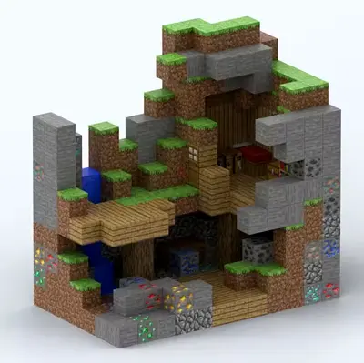 Minecraft play set magnetic cubes