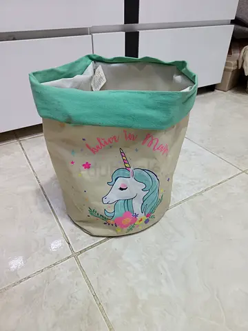 Kids Unicorn Canvas Toy Storage Basket (Quick Sell)