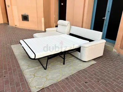 Ikea lidhult L shape sofa bed with mattress