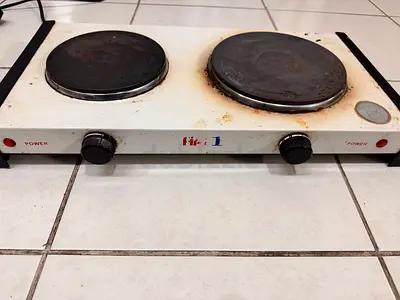 Electric hot plate double burner