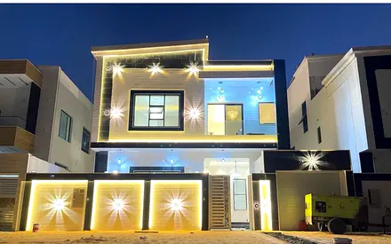 Villa for annual rent in Ajman, Al Yasmeen area – 6 bedrooms, living room, majlis, maid’s room – 8
