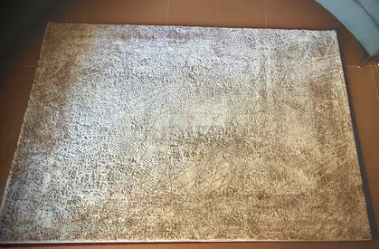 Modern Abstract Area Rug in Beige and Cream