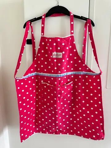 Pink Polka Dot Cath Kidston Kitchen Apron - Good Condition