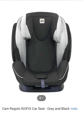 Cam Regolo ISOFIX Car Seat - Grey  Black, Good Condition