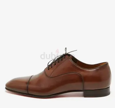 Authentic Christian Louboutin Brown Leather Surcity Oxfords Size 43.5