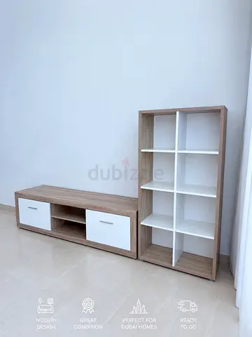 Modern TV Stand +  Bookshelf