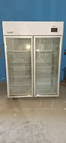 Double Glass Door Commercial Display Refrigerator  freezer