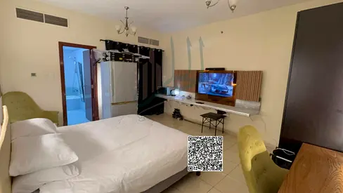 First-time occupancy studio apartment with gym, pool, and parking for monthly rent, furnished, all bills included, in Orient Towers.