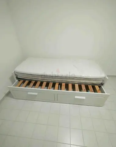 Ikea brimness Day bed frame with 2 big storage drawers underneath and with 2 Ikea mattresses is avai