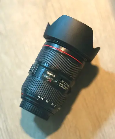 Canon EF 24-105mm f/4L IS Version II USM Lens with Hood - Good Condition