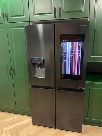 Hisenser fridge side by side freezer Only screen have Isshue digital 4 door water dispenser ice make