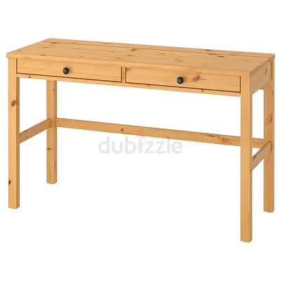 Solid Pine Writing Desk with Drawers - Good Condition