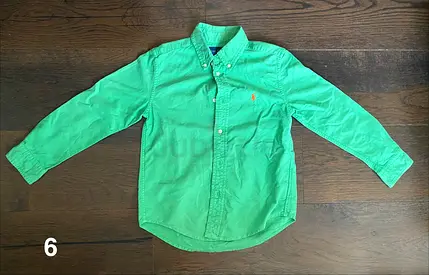 Ralph Lauren boys green long-sleeve button-down shirt - For kids aged 6