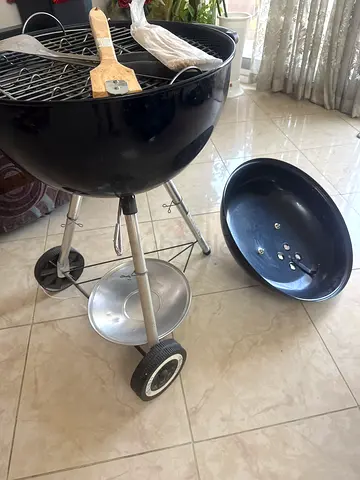 Used Charcoal Kettle Barbecue Grill on Wheels