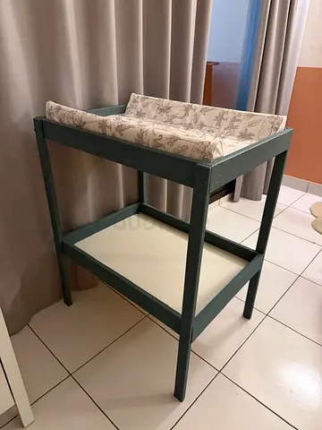 Wooden Baby Changing Table with Padded Changing Mat