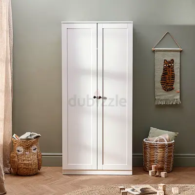 White 2-Door Wardrobe / Armoire - Good Condition