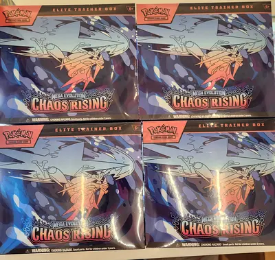 Pokemon Chaos Rising Elite Trainer Box (4 sealed boxes) - Mega Evolution