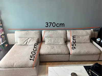 Must go - Mexico 3-Seater Fabric Left Corner Sofa - Beige