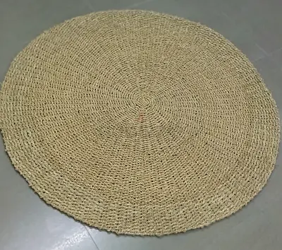Round Natural Jute Seagrass Rug - 120cm