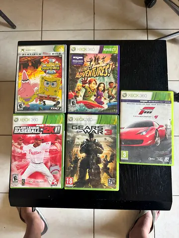Xbox 360 Game Bundle - Forza 3, Gears of War 3, SpongeBob, Baseball  More
