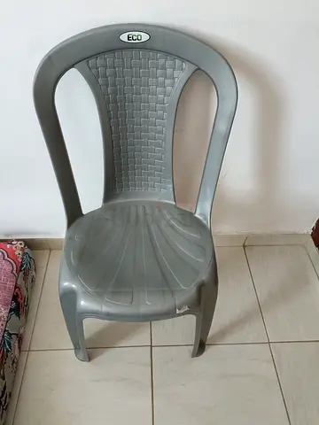 Grey Eco Plastic Dining/Patio Chair - Good Condition