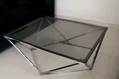 PAN Ficus coffee table square - Silver
