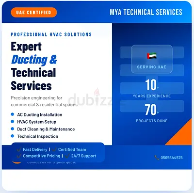 AC Ducting  HVAC Services | MYA Technical Services UAE