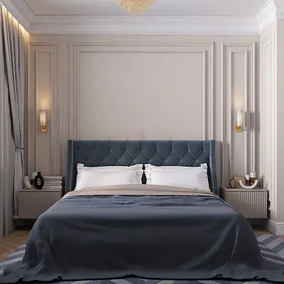 Modern Tufted Upholstered Bed Frame