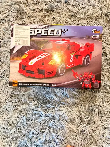 2-in-1 Pull Back Racing Car Building Set (341 pcs) - used once