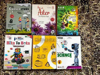 Set of Class 8 School Textbooks india international school sharjah