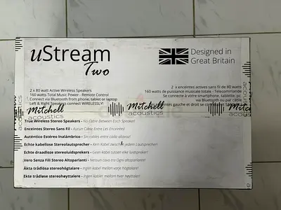 uStream Two Mitchell Acoustics Wireless Speakers - Boxed