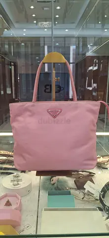 Prada Pink Nylon Tote Bag