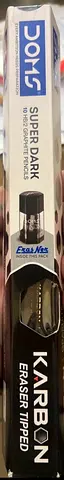 DOMS Karbon Eraser Tipped Pencils (Pack) - Super Dark, Lightly Used ( 10 pencils in 1 pack)