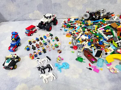 Lego blocks.  3.5 kg lego blocks with lots of characters