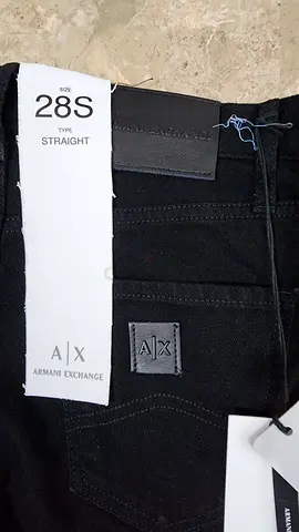 Armani Exchange A|X Mens Black Straight Jeans - Size 28S (New with Tags)