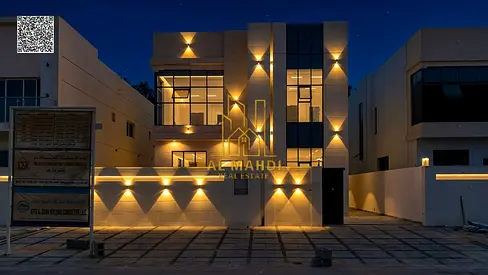 Villa for Sale in Ajman Al Helio 2 – Private Pool, 5 Master Bedrooms, Freehold, Central AC, Registration Fees Included