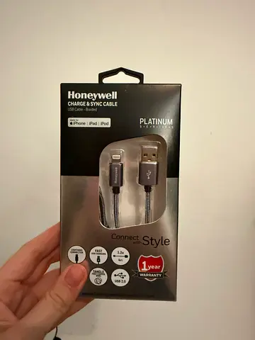 Honeywell Platinum USB to Lightning Charging  Sync Cable - 1m (New)