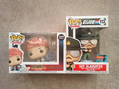 2 Funko: SGT. Slaughter, Jujutsu Yuji