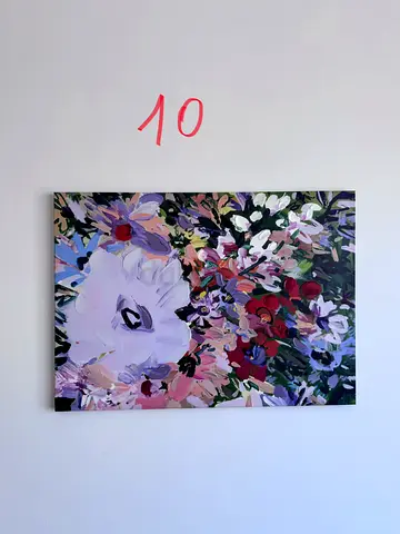 Floral Abstract Canvas Painting - Large Wall Art