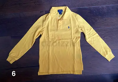Yellow Ralph Lauren Long Sleeve Polo Shirt - For kids aged 6
