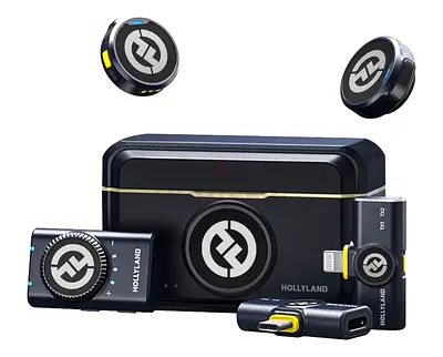 Hollyland Wireless Lavalier Microphone System with Charging Case (3 Transmitters + Receiver)