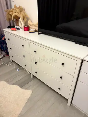 White 6-drawer unit