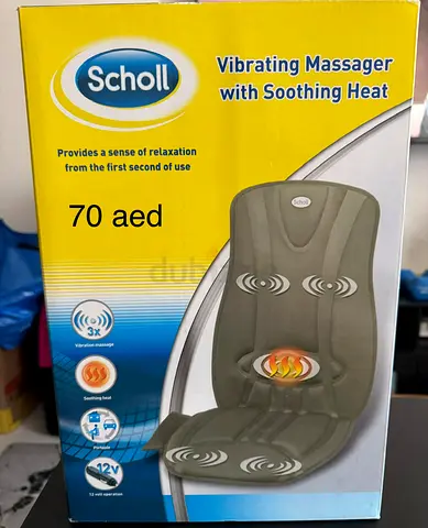 Scholl Vibrating Massager Seat Cushion with Soothing Heat - new, Good Condition