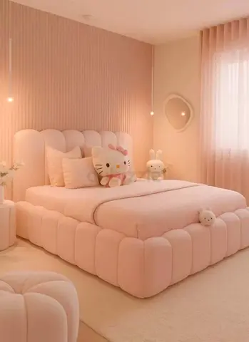 New luxury pink color*160*200* King Size Bed Available