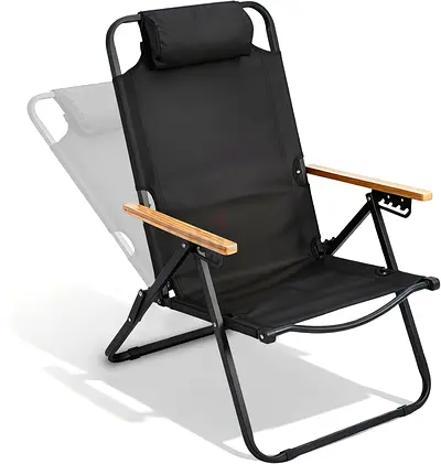 3246 -Beach Chairs Heavy Duty, Balcony Foldable Outdoor Chairs, Sun Lounge Chairs, Low Picnic Reclin