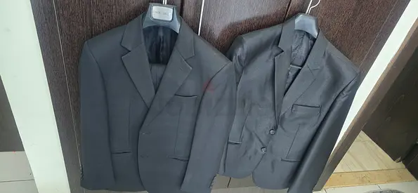 Two black mens suit jackets - good condition
