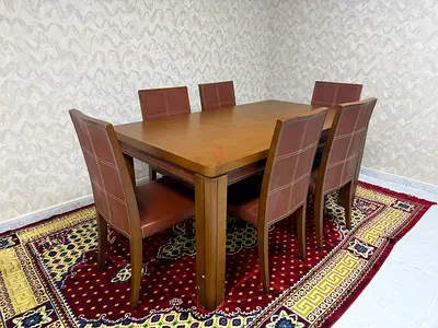 Solid Wood 6-Seater Dining Table