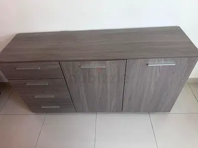Gray Wooden Sideboard / Storage Cabinet with Drawers