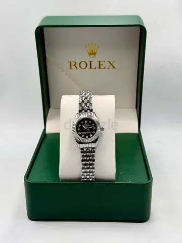 Rolex ladies stainless steel watch with box